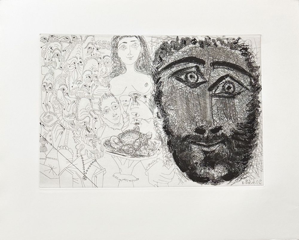 Gravure Picasso - Composition