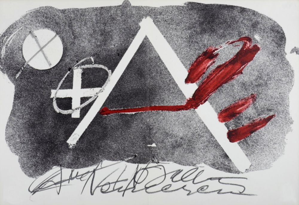 Lithographie Tàpies - Composition