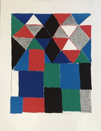 Lithographie Delaunay - Composition 