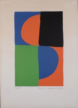 Lithographie Delaunay - Composition,1963 - Hand-signed and numbered!