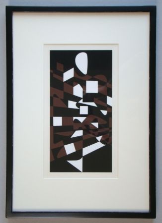 Sérigraphie Vasarely - Composition - Geh durch den Spiegel