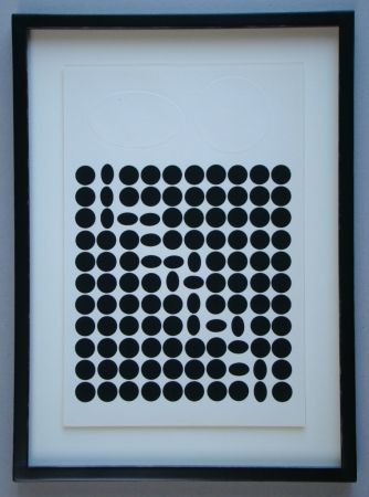 Sérigraphie Vasarely - Composition - Geh durch den Spiegel