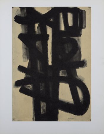 Lithographie Soulages (After) - Composition #10, 1962