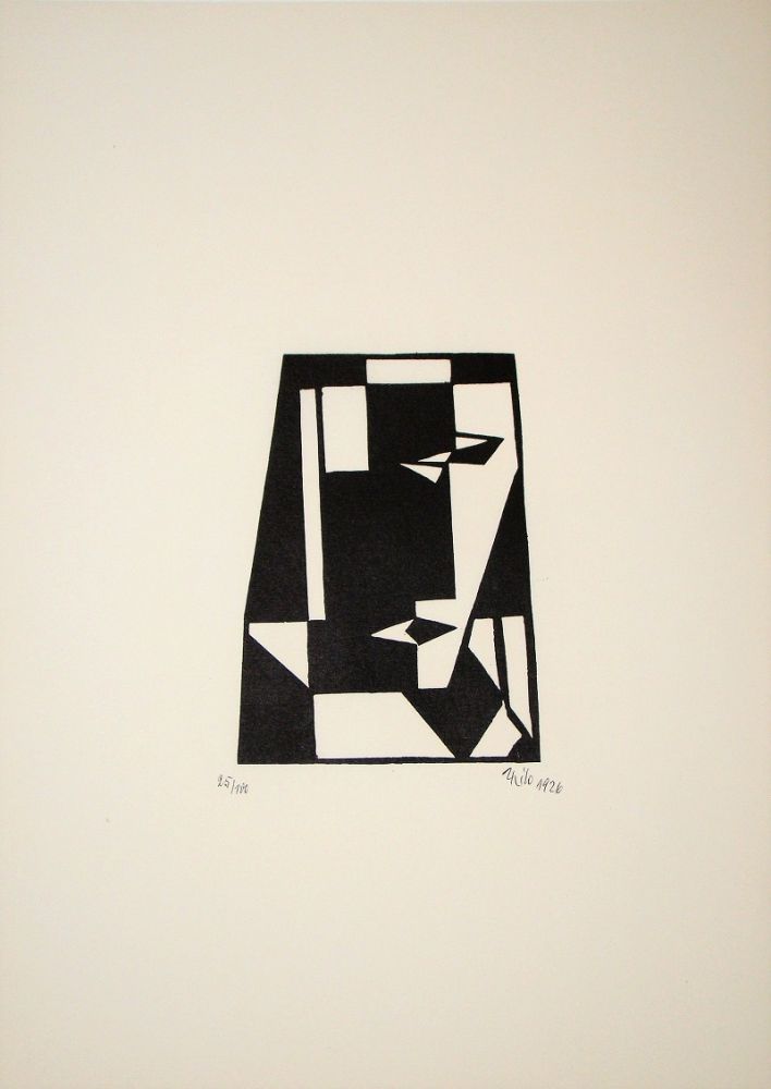 Gravure Sur Bois Maatsch - Composition, 1926