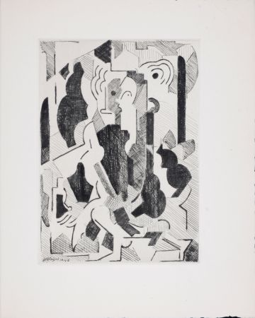 Gravure Gleizes - Composition, 1947
