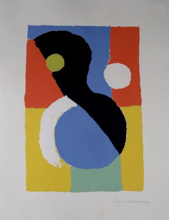 Sérigraphie Delaunay - Composition, 1953 - Hand-signed 