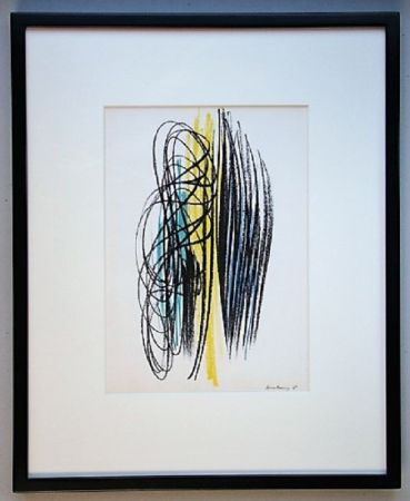 Lithographie Hartung - Composition 1958