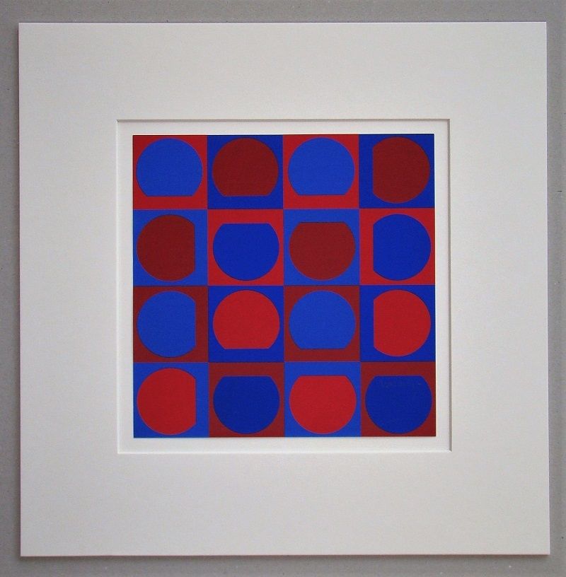 Sérigraphie Vasarely - Composition 1964