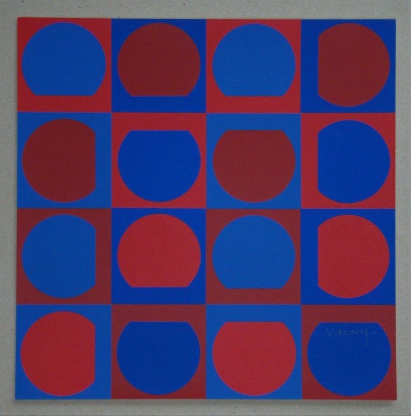 Sérigraphie Vasarely - Composition, 1964