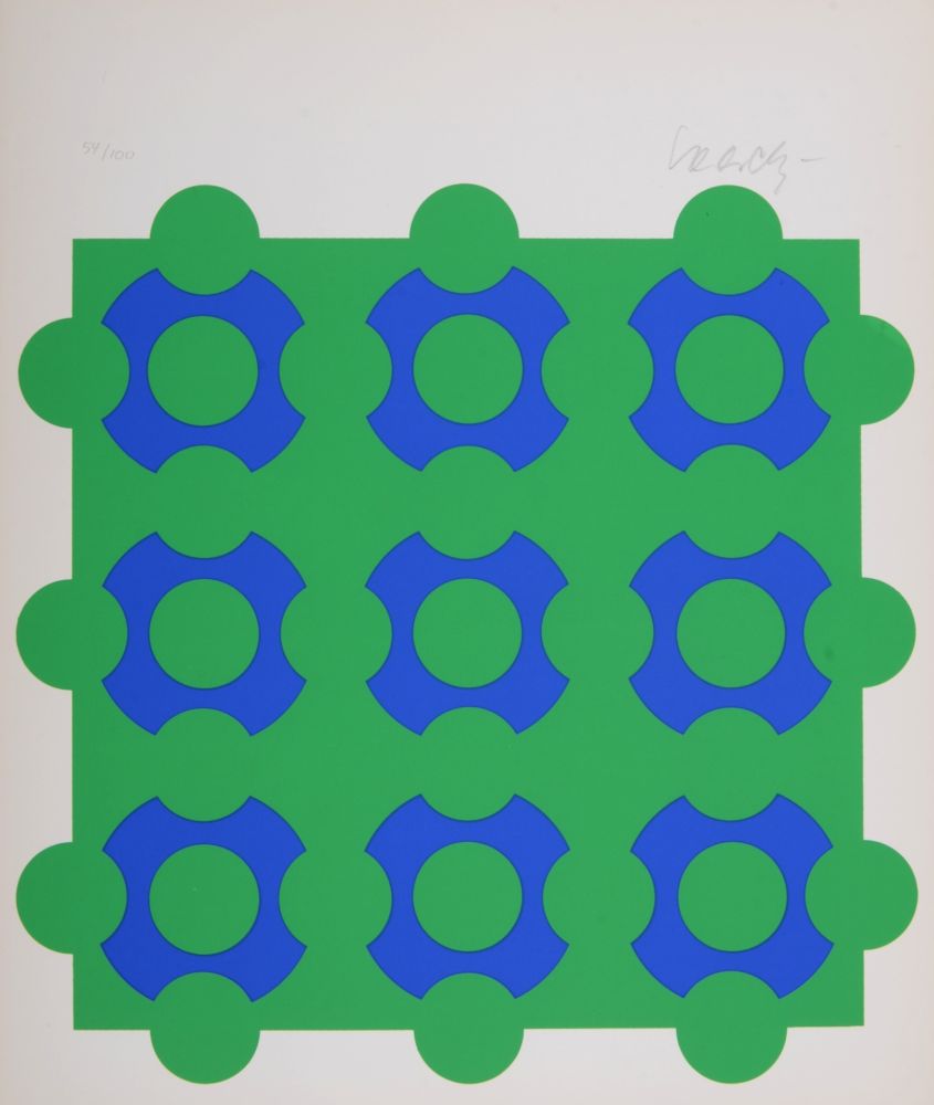 Sérigraphie Vasarely - Composition, 1967 - Hand-signed