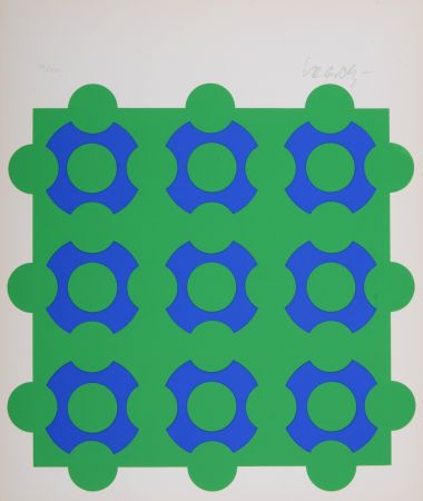 Sérigraphie Vasarely - Composition, 1967 - Hand-signed