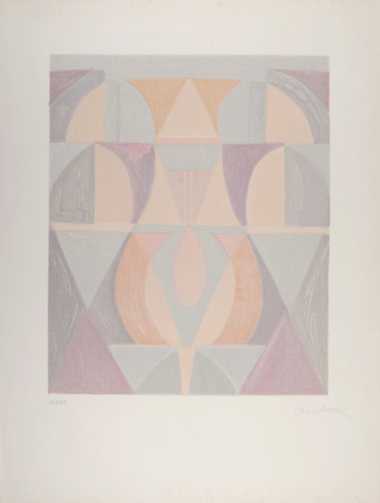 Lithographie Charchoune - Composition, 1971 - Hand-signed