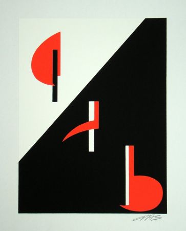 Sérigraphie Béöthy Steiner - Composition, 1972