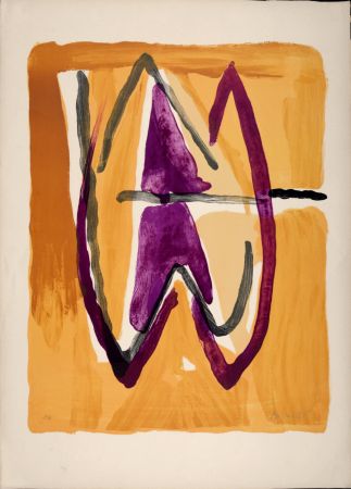Lithographie Van Velde - Composition, 1976 - Hand-signed