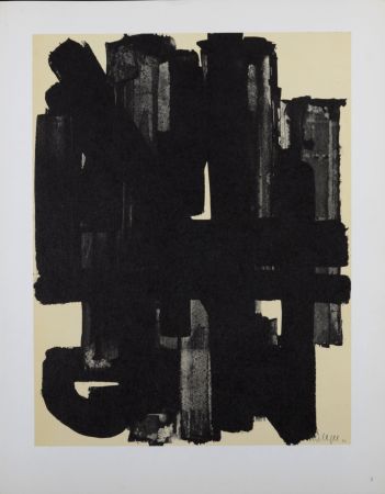 Lithographie Soulages (After) - Composition #5, 1962
