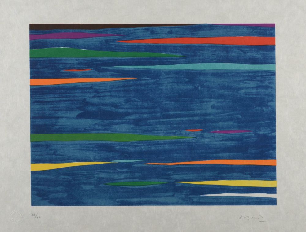 Lithographie Dorazio - Composition (#A), 1976 - Hand-signed