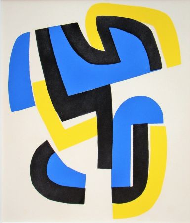 Pochoir Dewasne - Composition abstrait