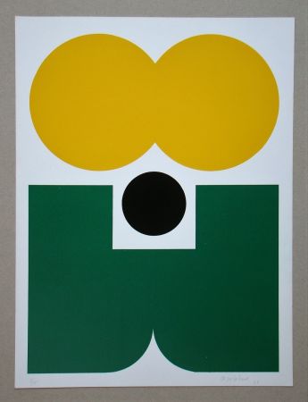 Sérigraphie Delahaut - Composition abstrait, 1968