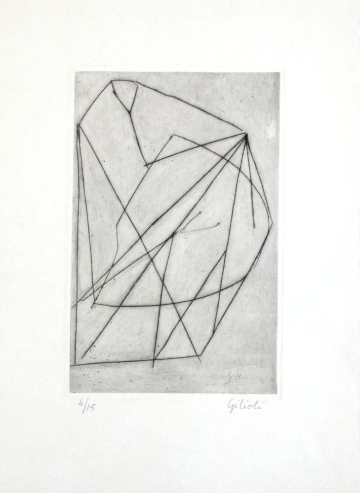 Gravure Gilioli - Composition abstraite