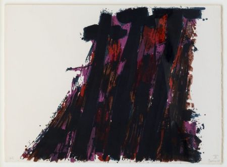 Lithographie Manessier - Composition abstraite 