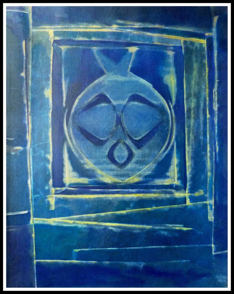 Pochoir Ernst - COMPOSITION AU VASE BLEU