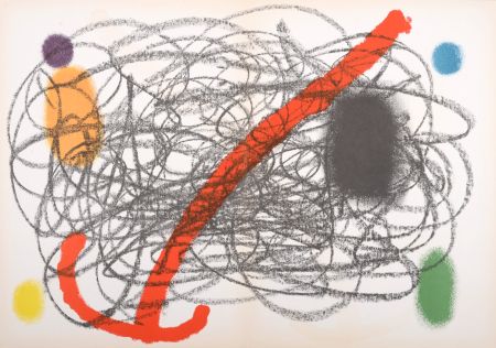 Lithographie Miró - Composition (B), 1961