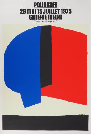 Livre Illustré Poliakoff - Composition bleu, noire et rouge