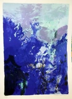 Lithographie Zao - COMPOSITION BLEUE