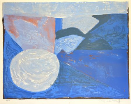 Lithographie Poliakoff - Composition bleue