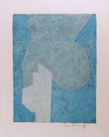 Lithographie Poliakoff - Composition Bleue L62 
