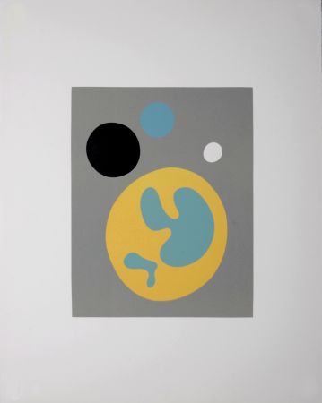 Gravure Sur Bois Arp - Composition (C), 1966