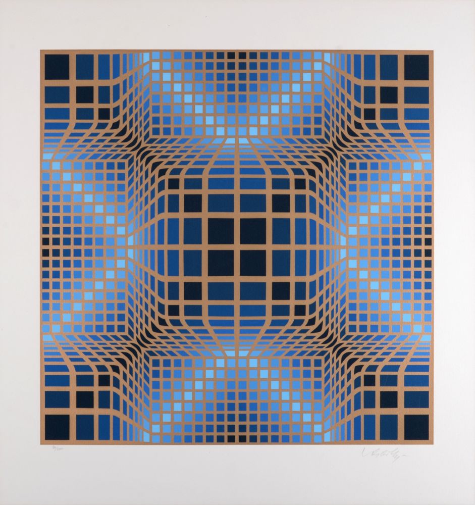 Sérigraphie Vasarely - Composition, C. 1970 - Hand-signed & numbered