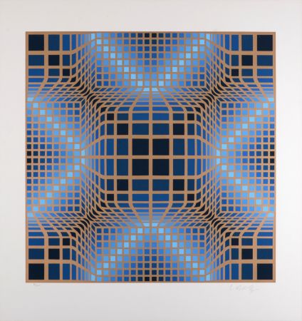 Sérigraphie Vasarely - Composition, C. 1970 - Hand-signed & numbered