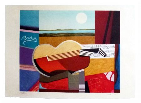 Lithographie Papart - Composition cubiste