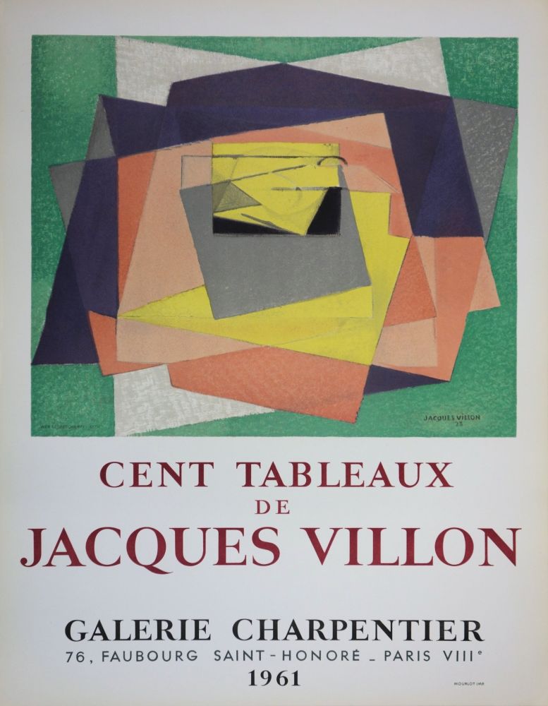 Livre Illustré Villon - Composition cubiste abstraite
