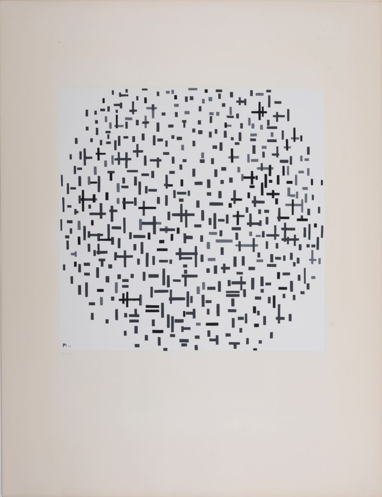 Sérigraphie Mondrian - Composition de lignes, 1917 (1957)