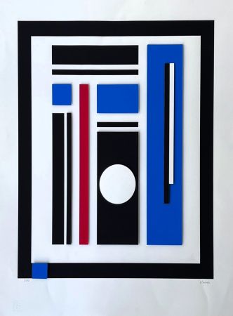 Sérigraphie Claisse - Composition géométrique 