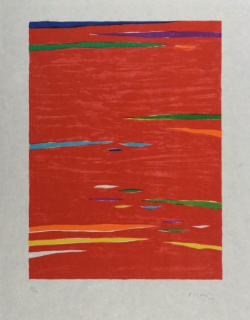 Lithographie Dorazio - Composition (#H), 1976 - Hand-signed