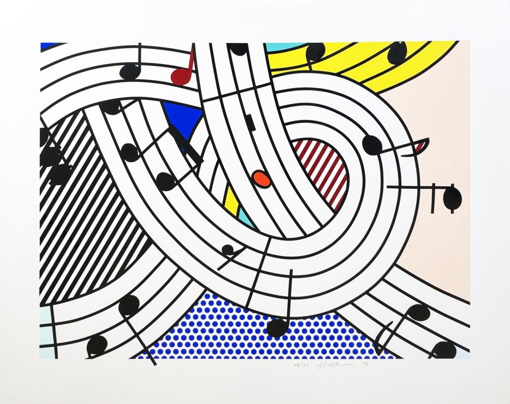 Sérigraphie Lichtenstein - Composition II