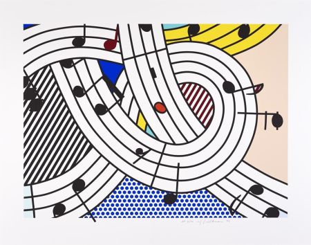 Sérigraphie Lichtenstein - Composition II