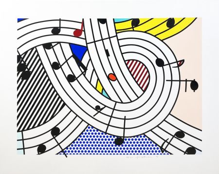 Sérigraphie Lichtenstein - Composition II
