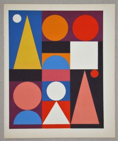 Sérigraphie Herbin - Composition Jaune