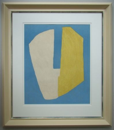 Lithographie Poliakoff - Composition jaune et bleue