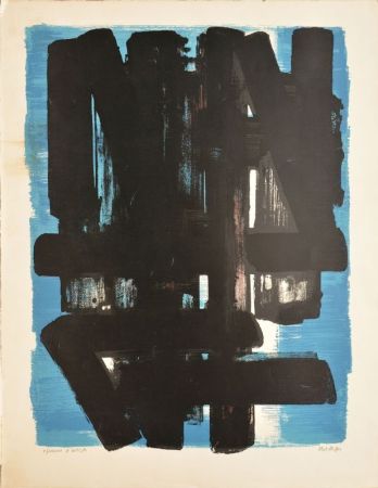 Lithographie Soulages - Composition n°5