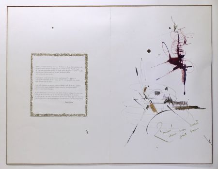 Aucune Technique Mathieu - Composition pour Jean Cocteau, 1er mai 1960. Dessin