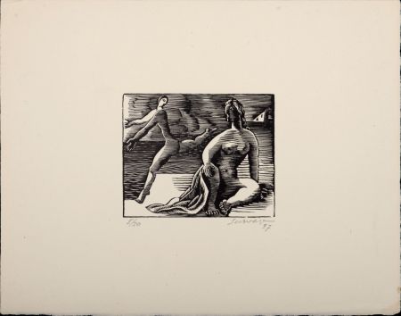Gravure Sur Bois Survage - Composition surréaliste, 1957 - Hand-signed & numbered!