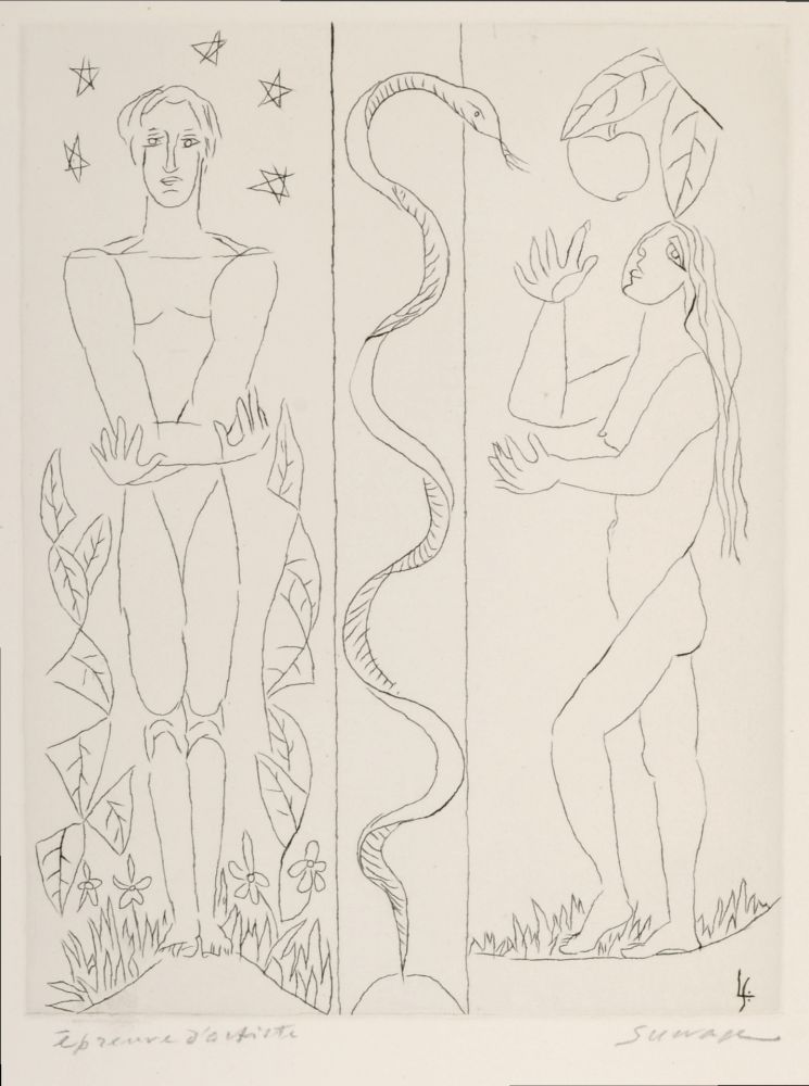 Eau-Forte Survage - Composition surréaliste XVII, c. 1930s