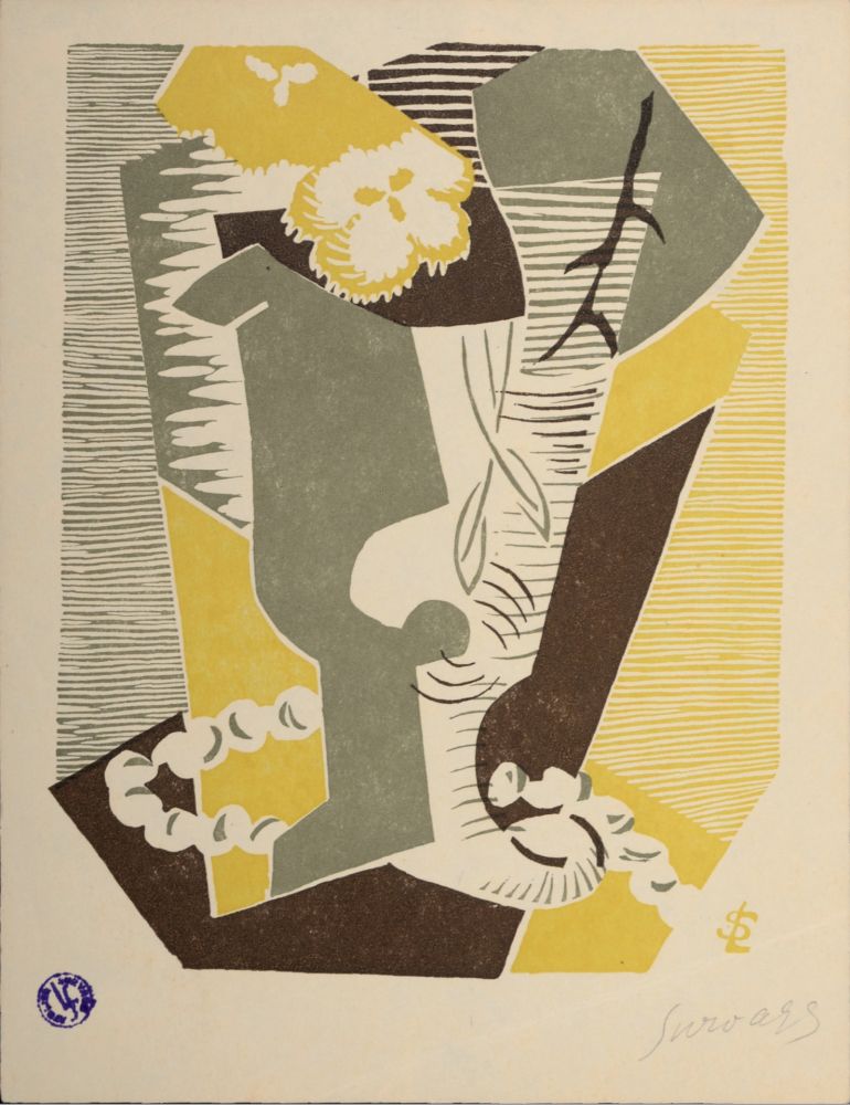Gravure Sur Bois Survage - Composition surréaliste XXXIX, 1926