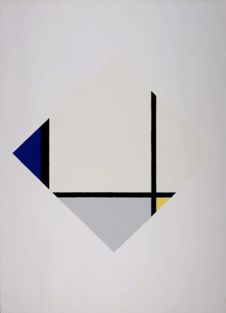 Sérigraphie Mondrian - Composition with Blue and Yellow (Composition 1), c. 1960