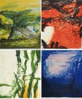 Lithographie Zao - Compositions 398, 399, 400 & 401